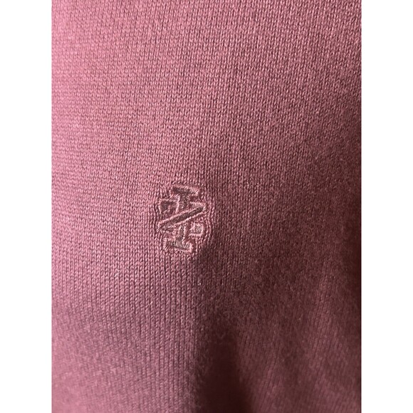 Mens Izod Burgundy Half zip Front Pull Over Sweater SZ-XL - Picture 4 of 5
